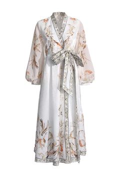 Elegant Printed Floral Beach Dress, Chic Wrap Dress With Surplice Neckline For Garden Party, Chic Surplice Neckline Wrap Dress For Garden Party, Elegant Printed Floral Dress For Beach, Belted Spring Dresses With Surplice Neckline, Elegant Printed V-neck Floral Dress, Garden Party Dress With Tie Waist And Surplice Neckline, Elegant Floral Print Maxi Wrap Dress, Elegant Maxi Wrap Dress For Garden Party