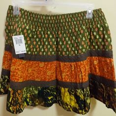 Multi Color Crep Material Casual Multicolor Cotton Skirt, Casual Multicolor Mini Skirt, Casual Multicolor Pleated Skirt, Casual Multicolor Maxi Skirt, Casual Multicolor Relaxed Skirt, Casual Multicolor Beach Skirt, Multicolor Skirt For Vacation In Fall, Casual Multicolor Skirt For Beach, Casual Multicolor Skirt For The Beach