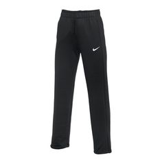 Nike Women's Therma Training Pants Black/White Front Warm Fabric, Nike Training, Training Pants, Black North Face, Sweat Pants, Pocket Bag, Pants Black, Hand Warmers, Fleece Fabric