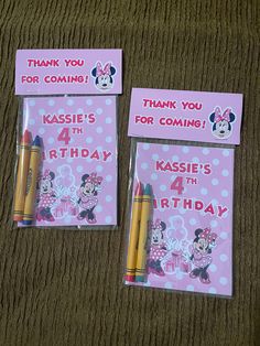 two birthday cards with pencils in front of them