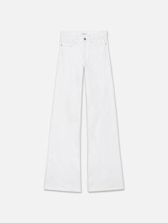 LE SLIM PALAZZO WHITE Greece Packing List, Frame Store, Stretch Cotton, Bright White, Warm Weather, Stretch Denim, Full Length, Wide Leg, Cotton Blend