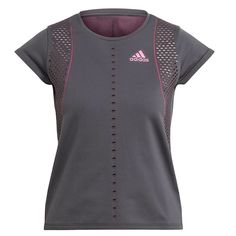 Adidas Primeknit Primeblue Tennis Top Women’s Size Large Color Solid Grey Screaming Pink Created In Honor Of International Women’s Day Cap Sleeves Crew Neck Soft Stretchy Material Ventilation Zones At The Side And Back Primeknit Construction Eliminates Seams Primeblue Fabric (Recycled Plastic From The Oceans) 72% Recycled Polyester 21% Nylon 7% Spandex Semi-Fitted Boxy Fit Crop Length Approximate Measurements Taken Laying Flat Pit To Pit 18” Which Is 36” Around Length 22” New With Tags Never Wor Adidas Crop Top, Tennis Top, Adidas Cap, Adidas Cropped Hoodie, Tennis Equipment, Adidas Tank Top, Adidas Pullover, Tennis Tops, Adidas Crop