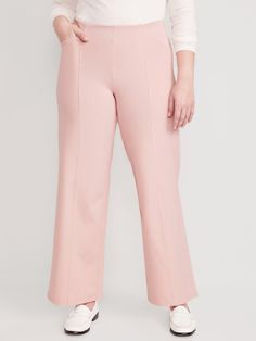 The Pull-On Pixie pants you love, now in a more fabulous fit & fabric ✨ Elasticized high-rise waistband.  Diagonal on-seam pockets at front; decorative welt faux-pockets at back.  Darted at front and back.  Soft-brushed cotton/rayon-blend twill, wi Stretch Pink Bottoms With Pull-on Style, Stretch Dress Pants With Pockets, Chic Pants With Comfort Waistband For Work, Chic Workwear Pants With Comfort Waistband, Casual Trousers With Wide Waistband, Chic Straight Bottoms With Comfort Waistband, High-waisted Wide Leg Pants With Comfort Waistband For Work, Wide Leg Bottoms With Pockets, Stretch Bottoms With Comfort Waistband, Ankle-length