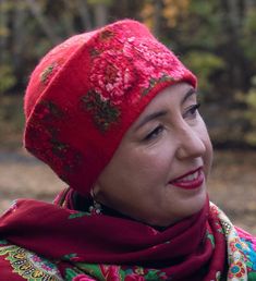 Women's woolen hat, light and warm, more products here -https://www.etsy.com/shop/UkrainianHats/ Elegant felted women's red hat. Light and warm beanie , handmade by wet felting from Italian merino wool for felting . If you like stylish colors in organic material with a minimalist design, then this headpiece can complement your wardrobe, accentuate your look and keep you warm in chilly weather. A felted hat is a wonderful gift for a sister, mother, girlfriend, daughter, grandmother, girlfriend  This comfortable felted wool hats is made to order using the wet felting method from high quality wool. You can choose color and size. I am always ready to listen to your wishes and try to comply with them exactly. Gift for a girl, woman, birthday present for her. Winter Hat Women, Birthday Presents For Her, Hat Light, Winter Hats For Women, Red Hat, Wet Felting, Red Hats, Wool Hat, Textile Art