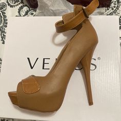 Venus Womens Size 6.5 Tan Peep Toe Heels With Ankle Strap And Buckle. Never Been Worn!! New In Box Heels With Ankle Strap, Tan Heels, Buckled Heels, Ankle Strap Heels, Peep Toe Heels, Shoes Women, Strap Heels, Shoes Women Heels, Ankle Strap