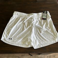 Never Worn Shorts. One Pair Has Original Tags. The Other Pair Does Not. Neither Have Ever Been Worn. Under Armour White Bottoms For Summer, Under Armour Casual Short Bottoms, Under Armour Casual Shorts, Casual Under Armour Shorts, Under Armour Casual Bottoms Short Length, Under Armour Summer Shorts With Elastic Waistband, Under Armour Athletic Shorts For Summer, Casual White Under Armour Shorts, Under Armour White Casual Shorts