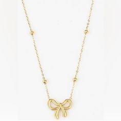 Fashion Bow Necklace: The Necklace Is Made By The Image Of Bow, Very Cute And Fashionable. Very Unique Designed And Well Made, Add Beauty And Elegance For You. Size:15.8'' In Length, With 1.96'' Extender Chain, Could Be Adjustable To Fit For Your Neck, Very Comfortable. Material: Made Of Stainless Steel, Copper, Very Safe To Wear, And It Won't Fade Easily, 14k Gold Plated, Very Beautiful And Elegant To Wear. Bow Necklace, Cute Necklace, Necklace For Women, Women Girl, Womens Necklaces, Wedding Jewelry, Choker, Choker Necklace, Gold Plate