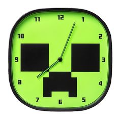 PRICES MAY VARY. ICONIC CREEPER FACE: Add a playful touch to your decor with this Minecraft Creeper clock that glows in the dark. This tribute to Minecraft's most iconic creature is perfect for any gamer's bedroom. INCLUDES MINECRAFT DECALS: This product includes 3 sheets of removable, waterproof glow-in-the-dark Minecraft Wall Decals. Customize and personalize your space with this Mojang inspired decoration. ROOM DECOR: With its 30cm diameter, this glowing clock is a perfect fit for any space. Boys Gamer Room, Boys Minecraft Bedroom, Minecraft Room Decor, Minecraft Bedroom Decor, Minecraft Welten, Minecraft Wall, Gamer Bedroom, Creeper Minecraft, Minecraft Bedroom