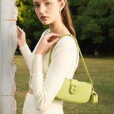 Are you after a standout handbag that is bound to up your style game? The bag has been crafted using PU leather material and features a adjustable shoulder strap, accompanied by an additional coin purse attached to the strap. Available in colours black, green, yellow or white, this bag is the perfect solution for any outfit. Add bold, colorful style in your closet with this baguette styled shoulder bag.Weight: 430 gWidth (cm): 7 cmHeight (cm): 13 Color: Interior Material: Material_bag: BagType: On-the-go Satchel Baguette Bag With Adjustable Strap, On-the-go Baguette Satchel Bag With Adjustable Strap, Modern Baguette Bag With Detachable Strap For On-the-go, Handheld Baguette Bag With Adjustable Strap For On-the-go, Handheld Leather Baguette Bag With Detachable Strap, Modern Satchel With Mobile Phone Bag For Errands, Modern Satchel For Errands With Mobile Phone Bag, Leather Baguette Bag With Removable Pouch, Leather Handheld Baguette Bag With Removable Pouch