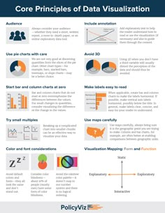 the info sheet shows how to use data visual for presentations and other purposes, including information