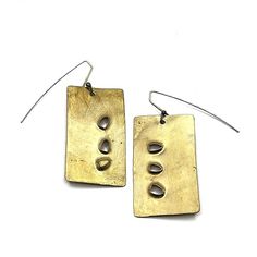 Gold Hammered Rectangular Earrings, Modern Hammered Rectangular Earrings, Minimalist Hammered Bronze Earrings, Nickel-free Rectangular Brass Earrings, Nickel-free Brass Rectangular Earrings, Everyday Soldered Drop Earrings, Fall Jewelry Trends, 2024 Jewelry, Ray Of Light