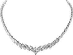 Platinum Marquise Necklace For Anniversary, Riviera Necklace, Brilliant Cut Diamond, Diamond Cuts, Choker Necklace, Platinum, In Italy, Diamonds, Italy