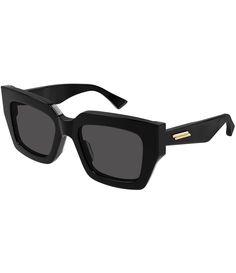 From Bottega Veneta&#x2C; the Women's BV1212S 52mm Square Sunglasses feature:Acetate frameSquare shapeSolid lensCR 39 lensNon PolarizedNot Rx AbleApprox. 52mm lens- 20mm bridge- 145mm templeImported. Botegga Venetta Sunglasses, Black Sunglasses Square, Eyewear Womens, Dillard's, Eyewear Sunglasses, Bottega Veneta, Square Sunglasses, Sunglasses Accessories, Sunglasses Women