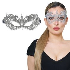 PRICES MAY VARY. Elegant Design: These masquerade masks are a must-have accessory for any formal event or party, adding a touch of sophistication and mystery to your outfit. The intricate lace pattern and beautiful colors make them a show-stopping accessory that is sure to turn heads and make you feel like a true queen Comfortable Fit: We know that comfort is just as important as style, which is why these masks are made from lightweight and breathable materials that feel great against your skin. Halloween Evening Masquerade Mask, Elegant Silver Evening Masks, Glamorous Masquerade Mask For Carnival, Carnival Evening Masquerade Eye Mask, Elegant Eye Mask For Formal Masquerade, Elegant Formal Mask For Carnival, Elegant Formal Masks For Carnival, Elegant Eye Mask For Masquerade, Carnival Evening Eye Mask