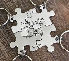 a puzzle piece with the words family is not an important thing, it's everything