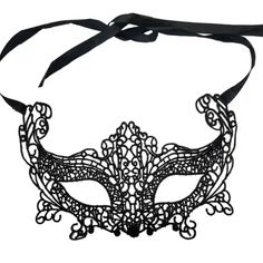 Beautiful Soft Mask For Your Halloween Or Cosplay Costume Soft Against The Skin 8" Wide With 12" Ribbon Ties New And Unused Smoke Free Pet Free Environment This Item Qualifies For 5/$15 Offer! Black Masks For Cosplay Costume Events, Black Fantasy Masquerade Mask For Cosplay, Gothic Black Costume For Party, Gothic Masks For Party And Cosplay Events, Black Costumes For Masquerade And Cosplay Events, Black Costume For Masquerade And Cosplay Events, Black Masquerade Costumes For Cosplay Events, Black Masquerade Costumes For Cosplay, Black Halloween Theater Costume