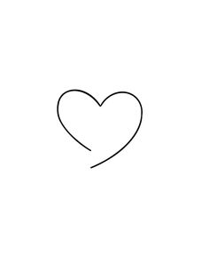 a black and white drawing of a heart