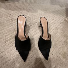 Worn A Few Times, In Great Condition, Black Suede Rossi Shoes, Suede Mules, Mule Clogs, Mules Shoes, Gianvito Rossi, Black Suede, Limited Time, Clogs, Women Shoes