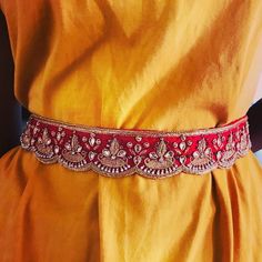 Maggam Hip Belt For Saree, Saree Belt Designs Work, Maggam Work Belt Designs, Maggam Work Waist Belt Designs, Saree Function