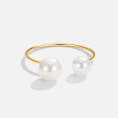 No matter the occasion, our stunning Durya Double Pearl Wrap Ring will steal the show. Beautifully designed to elevate any look, this ring is a must-have. 18K gold plated, copper Imitation pearl Adjustable Ring - fits ring size US 6-8 Hypoallergenic, lead & nickel free US/Canada Ring Size UK/AU Ring Size Inside Diameter (mm) 6 L 16.6mm 7 N 17.2mm 8 P 18.1mm If you aren't in LOVE with your purchase, please let us know within 30 days of receiving your item, and you'll receive a stress-free refund. Wrap Ring, Bubble Bag, Black Gift Boxes, Halloween Sale, Ring Fit, Wrap Rings, Adjustable Ring, Pearl Ring, High Quality Jewelry