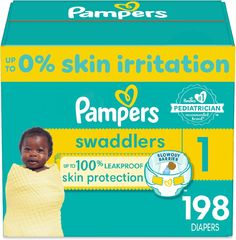 pampers swaddlers diaper liners, size 1, 198 count