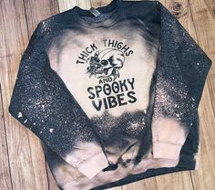 Super comfy bleached out sweatshirt Fall Acid Wash Grunge Sweatshirt, Faded Sweatshirt For Fall Loungewear, Trendy Acid Wash Sweatshirt For Fall, Oversized Bleached Sweatshirt For Fall, Bleached Sweatshirt For Fall Streetwear, Sublimation Ideas, Spooky Vibes, Baseball T Shirt Designs, Bleach