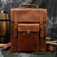 Cyflymder Leather Backpack Men Luxury Designer Laptop Bagpack for Man – cyflymder Laptop Bagpack, Leather Travel Backpack, Popular Backpacks, Vintage Leather Backpack, Leather Backpack For Men, Black Russian, Retro Bags, Brown Leather Backpack, Backpack Material