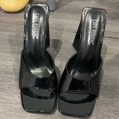 Size 8 Brand New Never Worn. Just Tried On Inside Of The House. Black Heels! #Heels #Summer Casual Black Block Heels With Sculpted Heel, Trendy Black Summer Heels, Black Sculpted Heel Block Heels For Spring, Casual Block Heels For Evening, Black Square Toe Block Heels For Summer, Black Square Toe Block Heels For Spring, Black 4-inch Heels For Summer, Casual Block Heels For Party, Black Wedge Heel Block Heels For Summer