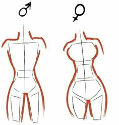 how to draw a woman's body in three different ways with the shape and size