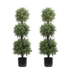 PRICES MAY VARY. PRODUCT DETAILS - Set of 2, Height, Approx 38'' and 3 Balls in Mini Size. Pre-potted in a plastic, 5''W x 5.9''H. Natural trunk with good craftsmanship, 7 layered leaves makes it more natural feeling GREENERY HOME TOPIARY TREE - To make it highly realistic, the artificial tree features PE leaves to imitate the real plant. The delicate texture and vivid color makes it look like a real one, and real wood trunk delivers the natural touch INDOOR & OUTDOOR | UV & WATER RESISTANT - Fa Topiary By Door, Front Door Plant Pots Uk, Front Porch Trees Uk, Tall Planters Front Door Lowe's, Christmas Topiary Trees Front Door, Front Door Bay Trees, Front Door Planters Townhouse, Adirondack Basket Front Door, Large Bay Tree Planters Front Door