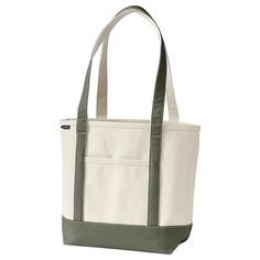 "This iconic Lands' End canvas tote is designed to withstands the test of time, featuring durable, reinforced details. This iconic Lands' End canvas tote is designed to withstands the test of time, featuring durable, reinforced details. Wide felled seams allow it to stand upright, keeping contents inside Water-resistant base and trim Pockets inside keep your smaller items easy to find and secure Neatly-stitched seams give it a clean look 17""W x 6""D x 13.5""H Handle: 14'' drop Interior: 3 slip Outdoor Cotton Bag With Reinforced Handles, Practical Canvas Shoulder Bag With Reinforced Handles, Canvas Bucket Bag For Errands, Functional Canvas Shoulder Bag With Handles, Rectangular Duck Canvas Bag With Reinforced Handles, Rectangular Canvas Bag With Reinforced Handles, Canvas Bag With Zipper Closure For Errands, Green Duck Canvas Bag For Daily Use, Eco-friendly Canvas Bucket Bag