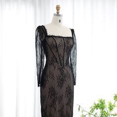 Experience elegance and grace with our Elegant Black Lace Long Sleeves Sheath Evening Dress SF038. The intricate lace and long sleeves add a touch of sophistication to any evening event. Made with quality material, this dress ensures a comfortable and stylish fit. Be the center of attention with this timeless piece. window.adminAccountId=244214477; Long Sleeve Lace Dress With Fitted Bodice, Elegant Fitted Evening Dress With Delicate Lace, Elegant Gala Lace Dress With Sheer Sleeves, Fitted Evening Dress With Delicate Lace, Long Sleeve Delicate Lace Party Dress, Long Sleeve Lace Evening Dress With Sheer Sleeves, Fitted Lace Long Sleeve Evening Dress, Lace Long Sleeve Evening Dress For Gala, Elegant Long Sleeve Lace Dress With Lace Cuffs