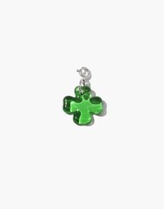 Clover | Icon Charm Green Charms Jewelry For Everyday, Fun Nickel-free Jewelry For Friendship, Everyday Green Charms Jewelry, Fun Silver Jewelry For Friendship, Playful Silver Jewelry For Friendship, Green Charms Jewelry For Good Luck, Fun Charms Jewelry As Gift, Fun Charms Jewelry For A Gift, Nickel-free Sterling Silver Fun Jewelry