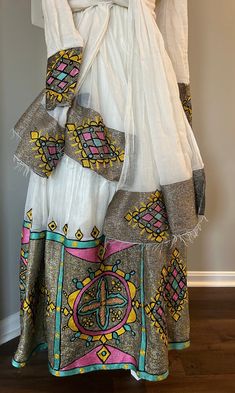 Ethiopian Eritrea culture dress very elegant beautiful dress for any event size 5.6 Evening Dress With Sheer Dupatta For Festivals, Multicolor Celebration Dress With Traditional Drape, White Traditional Drape Dress For Celebration, Traditional Long Dress With Sheer Dupatta, Traditional Maxi Dress With Sheer Dupatta For Party, White Dress With Traditional Drape For Celebration, Elegant Dress With Sheer Dupatta And Long Skirt, Elegant Dress With Sheer Dupatta, Elegant Long Dress With Sheer Dupatta