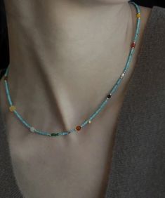 Classy Blue Patchwork Natural Turquoise Necklace Daily Hairstyles, Natural Turquoise, Turquoise Necklace, Turquoise, Collar, Hair Styles, Dresses, Blue, Nature