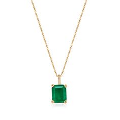 Fervor Montreal Envy- Emerald Cut Simple Necklace Gold Border, Emerald Necklace, Baguette Cut, Simple Necklace, The Endless, Top Tier, Endless Possibilities, Link Chain, 925 Silver