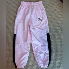 Purchased From Europe, France, Women’s Nike, Athletic Soccer Pants, Beautiful Pink Color Size Small. Loose Baggy Fit Nike Sportswear Pants For Spring, Spring Nike Trousers, Pink Sportswear Bottoms With Elastic Waistband, Pink Sportswear Pants With Elastic Waistband, Nike Streetwear Pants For Spring, Pink Sportswear Pants For Spring, Spring Sportswear Parachute Pants, Spring Sportswear Pink Pants, Nike Pink Bottoms For Loungewear