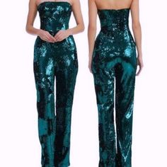 Shimmering Sequins Shine Like Mermaid Scales On A Captivating Jumpsuit That Shows Off The Shoulders And Is Designed With Lengthy Legs. Strapless 100% Polyester The Manuf Tag Is Missing..The Dept Store Tag Is Attached Glamorous Fitted Strapless Jumpsuit For Gala, Fitted Strapless Jumpsuit For Summer Gala, Glamorous Fitted Strapless Jumpsuit For Date Night, Fitted Strapless Jumpsuit For Party Season Evenings, Formal Fitted Strapless Jumpsuit For Party Season, Fitted Summer Jumpsuits And Rompers For Gala, Fitted Jumpsuits And Rompers For Gala In Summer, Fitted Jumpsuits And Rompers For Summer Gala, Glamorous Blue Jumpsuits And Rompers For Summer