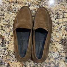 Size 12. Perfect Condition. Never Worn! Casual Slip-ons With Suede Lining For Business Casual, Casual Moc Toe Dress Shoes For Business, Casual Business Dress Shoes With Moc Toe, Business Casual Loafers With Suede Lining, Casual Business Loafers With Suede Lining, Casual Suede Dress Shoes For Fall, Casual Moc Toe Dress Shoes For Business Casual, Casual Brown Dress Shoes With Suede Lining, Casual Dress Shoes For Business Casual In Fall