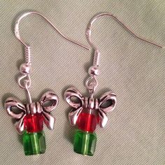 Christmas Beaded Jewelry Gift, Beaded Jewelry Christmas Gift, Handmade Beaded Earrings For Christmas Gift, Beaded Jewelry For Christmas Gift, Holiday Handmade Beaded Earrings Gift, Handmade Beaded Earrings For Holiday Gifts, Holiday Beaded Earrings As Gift, Beaded Earrings For Holiday Gifts, Nickel-free Dangle Beaded Earrings As Gift