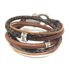 Mens Christmas Gift Gift For Him Mens Personalised Brown Leather Strap Bracelet, Brown Leather Strap Wrap Bracelet Gift, Hand Wrapped Brown Braided Bracelets For Friendship, Hand-wrapped Brown Braided Bracelets For Friendship, Vintage Brown Bracelets With Bracelet Strap, Vintage Brown Bracelet With Strap, Handmade Brown Braided Bracelets For Friendship, Handmade Brown Braided Friendship Bracelets, Brown Leather Strap Braided Bracelet Gift