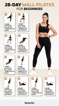 a woman in black sports bra top and leggings doing exercises for her body