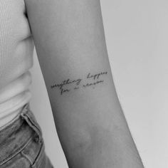 She Gave Me Life Tattoo, Tattoo Ideas Female Quotes Inspirational, Forearm Quote Tattoo, Tatuaje Ekg, Everything Happens For A Reason Tattoo, Arm Quote Tattoos, Aesthetic Tattoo Ideas, Lightning Bolt Tattoo, Simple Arm Tattoos