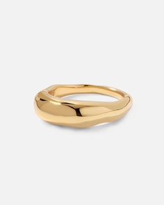 Eroded Oval Signet Ring in Two-toneBand Width: 7mmBand Thickness: 1.8mmMaterial: Crystals, 18k Gold Vermeil Wavy Dome Ring in GoldBand Width: 6mmBand Thickness: 1.5mmMaterial: 18k Gold Plated On Brass Wavy Square Signet Ring in GoldBand Width: 14mm Band Thickness: 1.8mmMaterial: Mother of Pearl, 18k Gold Plated On Brass Torn Double Band Ring in GoldBand Tidth: 12mm Band Thickness: 1.8mmMaterial: Crystals, 18k Gold Vermeil Gold Ring Stone, Trendy Gold Ring With Thick Band, Elegant Gold Wavy Rings, Modern Wavy Rings With Polished Finish, Wavy 14k Gold Rings, Organic Gold Ring, Modern Gold Ring, Miao Silver, Double Band Rings