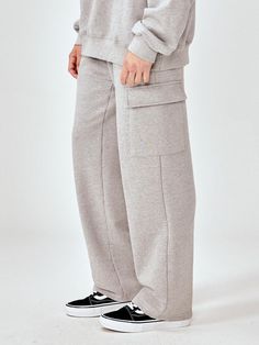 This is a casual and comfortable cargo sweatpants that are made out of high quality cotton and polyester blend fabric. With design detail of regular silhouette, soft and sturdy fabric with some elasticity, and cargo pockets, you can style it for casual and trendy outfit. - Regular silhouette- Adjustable string on the waistband- Soft touch of the fabric- Cargo pockets on the side Cargo Sweatpants, Trendy Outfit, Cargo Pants, Design Details, Trendy Outfits, Sweatpants, Mens Outfits, Grey, High Quality