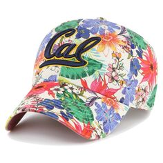 Bring springtime vibes to any outfit with this Cal Bears Pollinator Clean Up hat. Its vibrant design by '47 features a colorful floral pattern all over and an embroidered team logo in raised embroidery. The adjustable strap gives this fresh Cal Bears hat a comfortable fit. Cal Bears, Raised Embroidery, Bear Hat, Vibrant Design, Adjustable Hat, Free Shopping, Clean Up, Spring Time, Team Logo