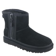 PRICES MAY VARY. Suede upper Functional zipper for easy on and off 17mm UGGplush wool lining 17mm UGGplush wool insole SugarSole EVA outsole Ugg Leather Boots, Ugg Leather, Zippers Fashion, Kids Luggage, Classic Mini, Ankle Bootie, Luxury Store, Womens Uggs, Pharmacy Gifts