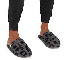 Slip your feet into these super soft CozyChic slippers, featuring the fabulously fierce Barefoot In The Wild pattern. From Barefoot Dreams. Trendy Slip-on Slippers, Comfortable Slippers With Textured Footbed And Flat Heel, Winter Loungewear Slippers With Cushioned Footbed, Comfy Slippers For Loungewear, Trendy Indoor Flat Slippers, Trendy Flat Indoor Slippers, Comfy Cushioned Slippers For Fall, Comfortable Super Soft Flat Slippers, Soft Slip-on Slippers For Loungewear