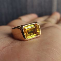 Men Women Citrine Ring, 925 Solid Sterling Silver Ring, 22k Gold fill, Signet Ring, Citrine Gemstone, Bohemian Ring, Citrine Jewelry Gemstone details:  Shape : Rectangle 14x10 mm Stone : Citrine Metal : Solid silver Stone Color: Yellow Add this beautiful Ring in your accessories to make you feel unique. This ring have 925 stamp and you will receive a ring like the one in the picture. You can choose any size you want from drop down menu. We Accept Custom Order and Bulk Order Also, Feel free to co Mens Citrine Ring, Citrine Ring For Men, Citrine Gemstone Signet Ring, Gold Citrine Rings With Bezel Setting, Gold Citrine Ring With Bezel Setting, Gold Sapphire Ring With Gemstone, Gold Hallmarked Yellow Sapphire Rings, Gold Emerald Ring With Spiritual Style, Spiritual Gold Emerald Ring With Gemstone