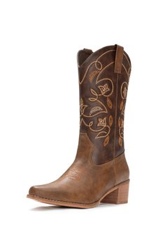 PRICES MAY VARY. 【Cowgirl Boots Style】:The 2.0 inches western wooden heel and classic western embroidery design showcase a classic but elegant western style. 【Comfortable Design】:The padded lining is soft and smooth & the latex insole is cushioned & supportive, providing comfort and warmth. 【Quality Synthetic Leathers】:Compared to leather，the uppers of our cowboy boots are more breathable and softer and looks the same 【Suitable Most Occasions】: These cowboy boots are perfect for pairing with jea Kendall Core, Cowboy Boots For Women, Western Embroidery, Boots Mid Calf, Fashion Cowboy Boots, Boots Cowgirl, Style Comfortable, Boots Style, Western Boots Women